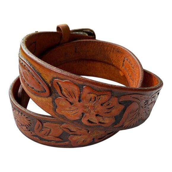 Vintage Tooled Leather Western Boot Women size Small - Picture 3 of 6